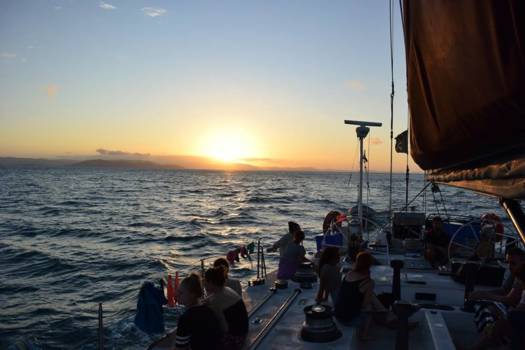 Whitsunday Islands - Zonsondergang op de zeilboot