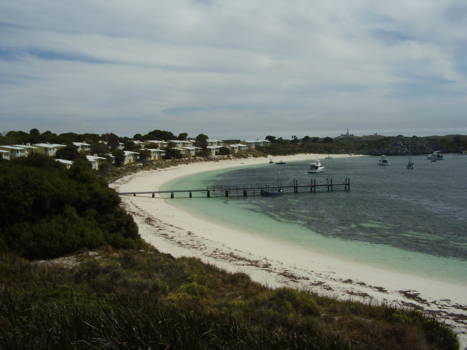 Perth - 1 van de vele mooie strandjes op Rottnest Island