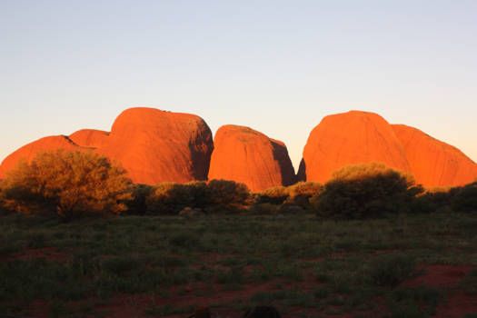Kata Tjuta (The Olgas) - Kata Tjuta on fire