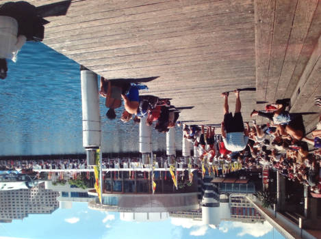 Darling Harbour - Botenrace in darlngharbour in Sydney