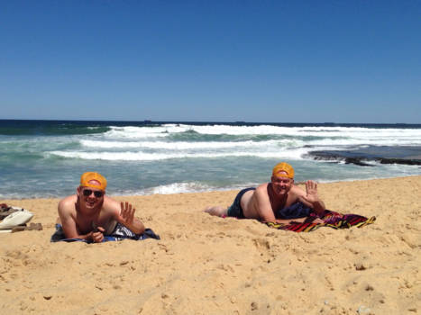 New South Wales - Zeldzaam Vader zoon momentje.