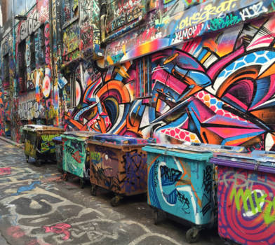 Melbourne - Colored trash