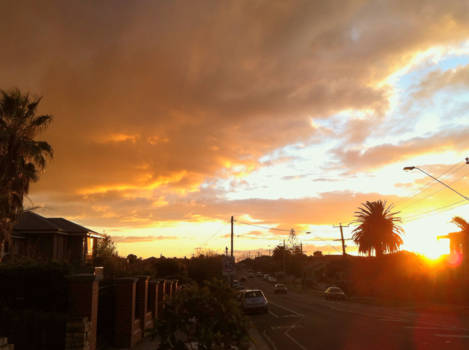 Melbourne - Sunset in Regent Street