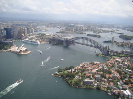 Sydney - Sydney vanuit een watervliegtuig
