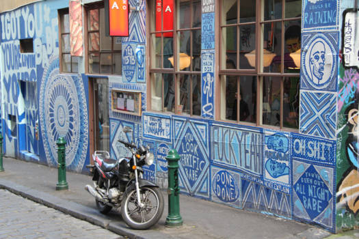 Melbourne - een van de meest beroemde straatjes van Melbourne.