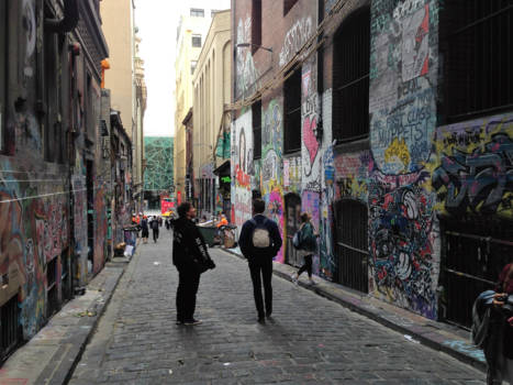 Victoria (Australië) - Hosier Lane in Melbourne