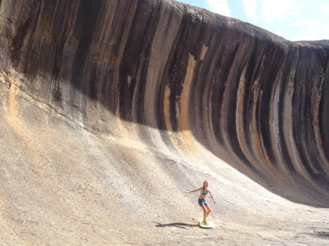 Zuidkust van Western Australia - Surfing the Wave Rock