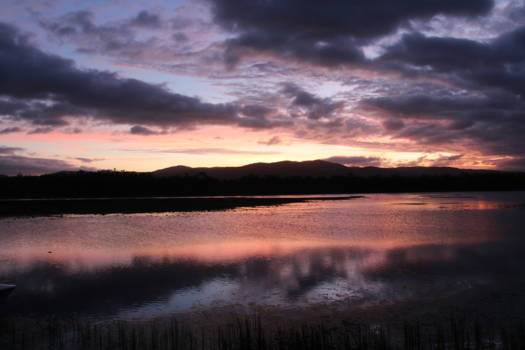 Queensland - Purple sunset by Marabee wetlands