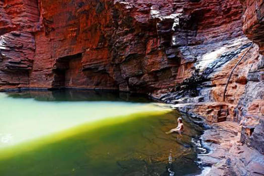 Western Australia - Zwemmen in Karijini National Park