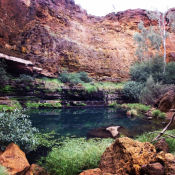 Karijini National Park - The perfect blue pool in the red outback