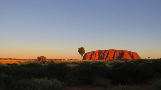 Outback - Uluru at sunset