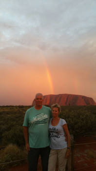 Uluru (Ayers Rock) - Twee regenbogen  in Uluru