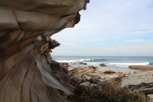 New South Wales - zand zee en rotsen in het royal national park