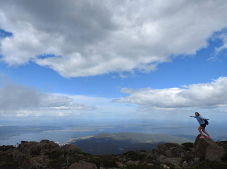 Tasmanië - Fly away @MountWellington