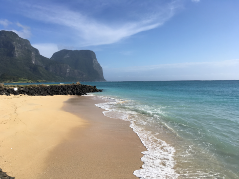 Lord Howe Island - De Mount Gower op Lord Howe laat zich zien