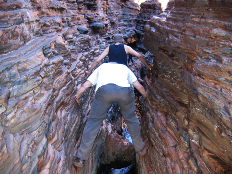 Western Australia - Een spannende klauterpartij met onze gids : "the Spiderwalk", in West Australië