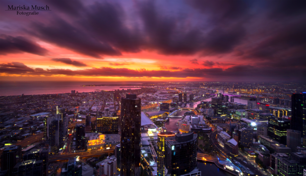 Melbourne - UItzicht vanaf het hoogste punt in Melbourne