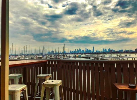 Melbourne - Thunder skyline, St Kilda Pier, Melbourne VIC Australia.