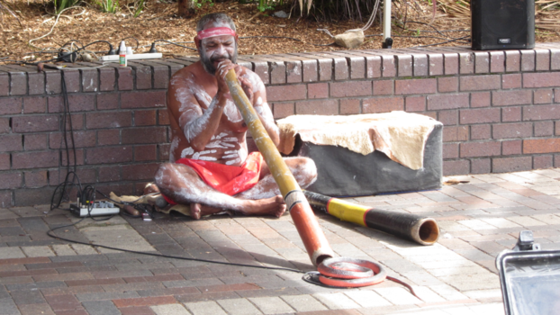 Sydney - Prachtig welkom in Sydney door deze aboriginal muzikkant