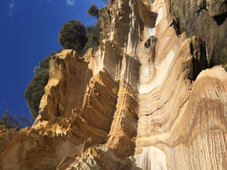 Tasmanië - Painted cliffs