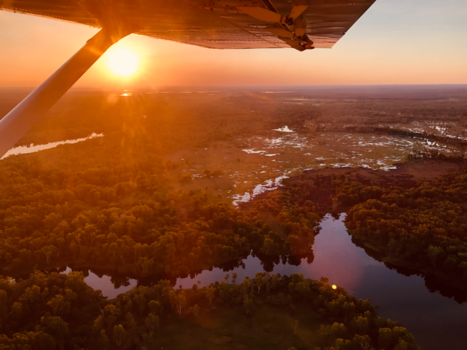 Northern Territory - Sunset flight Kakadu