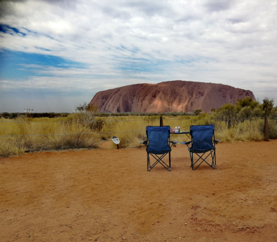 Reisroute dwars door de Outback - Lunchtime@AyersRock