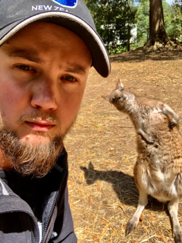 Tasmanië - Selfie with my mate!
