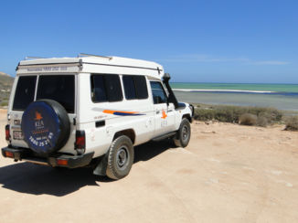 Shark Bay - Eerste zicht op Shark Bay