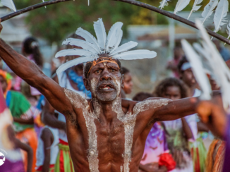 Queensland - One of the elders in traditions strips